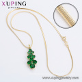 61741 xuping jewelry set, latest model 14k gold plated luxury two piece set